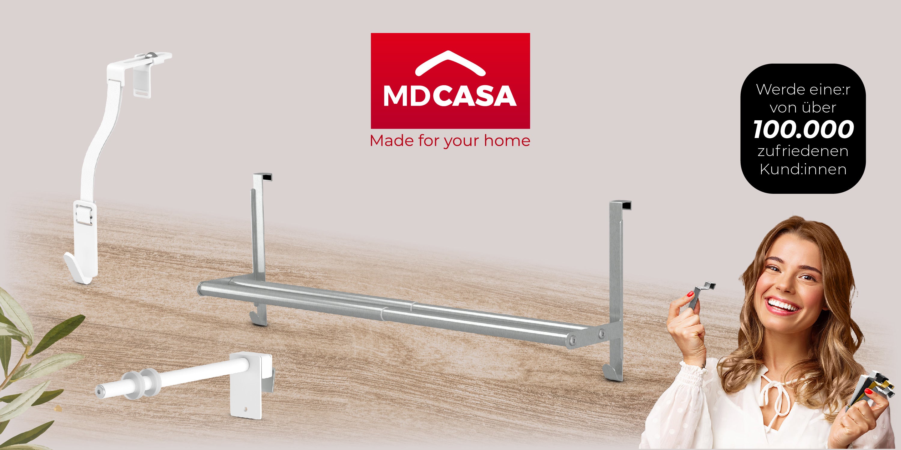 MDCASA Türhaken Handtuchhalter Handtuchhaken Fensterhaken Handtuchstange Türkranzhalter Klebehaken