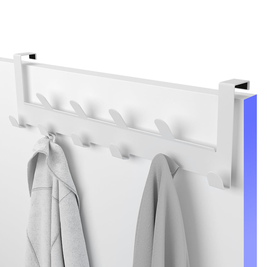 Türgarderobe bis 3,5 cm Türblattstärke, ohne Falz - mit 10 Haken
